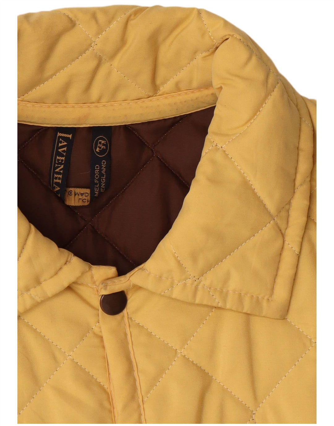 Lavenham Mens Quilted Jacket UK 38 Medium Yellow Polyester