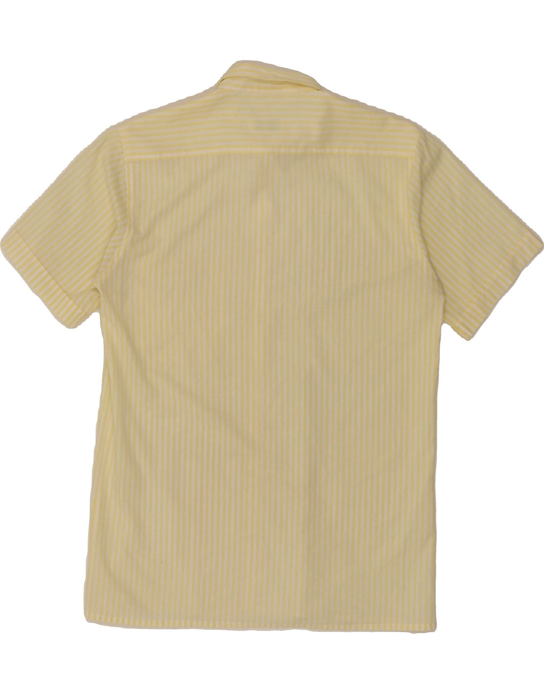 NORTONS Mens Short Sleeve Shirt Medium Yellow Striped Cotton Vintage Nortons and Second-Hand Nortons from Messina Hembry 