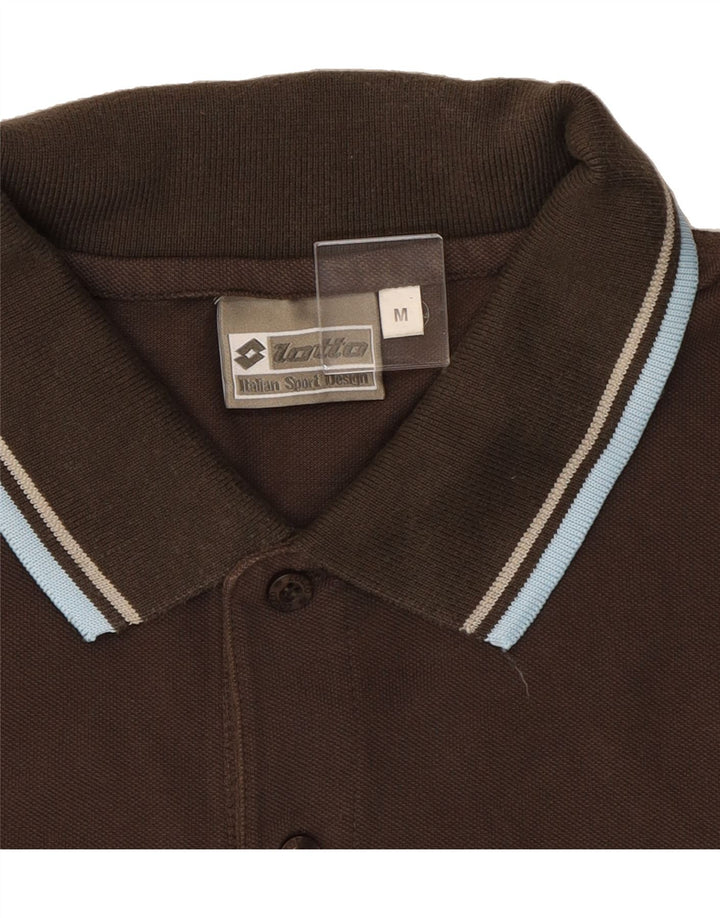 LOTTO Mens Polo Shirt Medium Brown Vintage Lotto and Second-Hand Lotto from Messina Hembry 