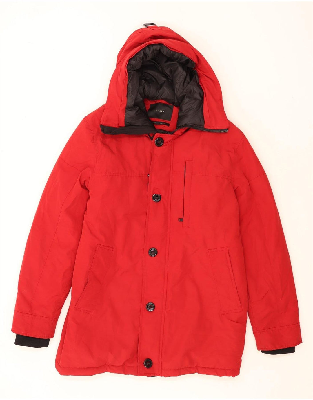 Giacca a vento con cappuccio da uomo ZARA UK 40 grande rossa