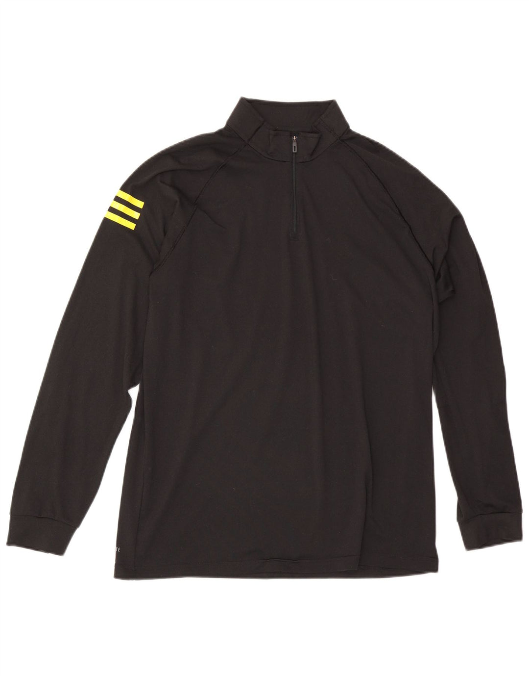 Adidas Mens Climalite Zip Neck Pullover Tracksuit Top Medium Black