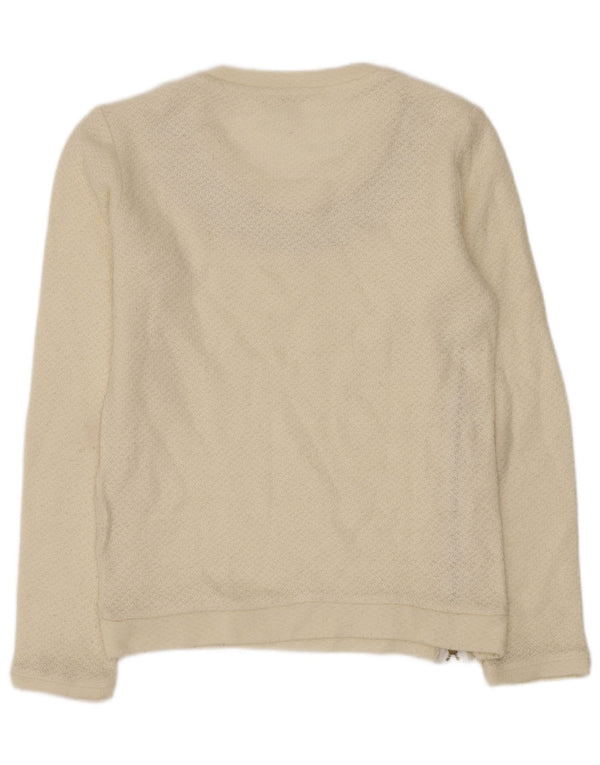 Maglione maglione con scollo a barca da donna Gas UK 10 piccolo bianco