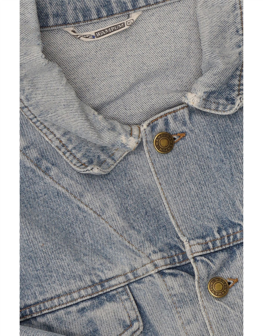 WAMPUM Womens Oversized Denim Jacket UK 18 XL Blue Cotton Vintage Wampum and Second-Hand Wampum from Messina Hembry 