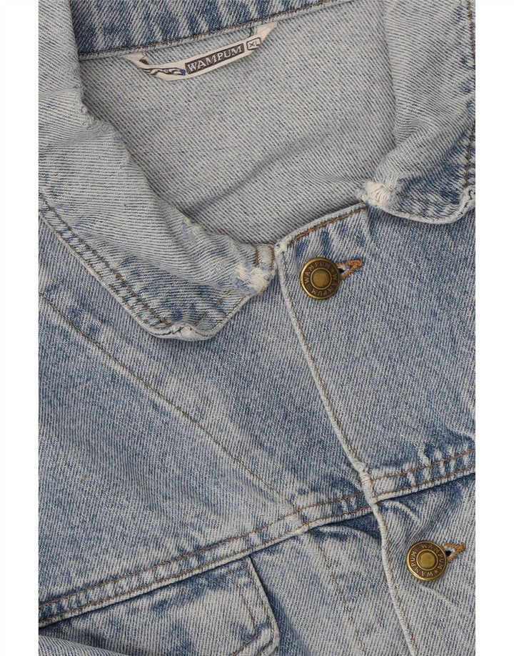 WAMPUM Womens Oversized Denim Jacket UK 18 XL Blue Cotton Vintage Wampum and Second-Hand Wampum from Messina Hembry 