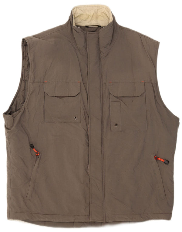 Gilet imbottito da uomo Marks & Spencer UK 42 XL kaki poliammide
