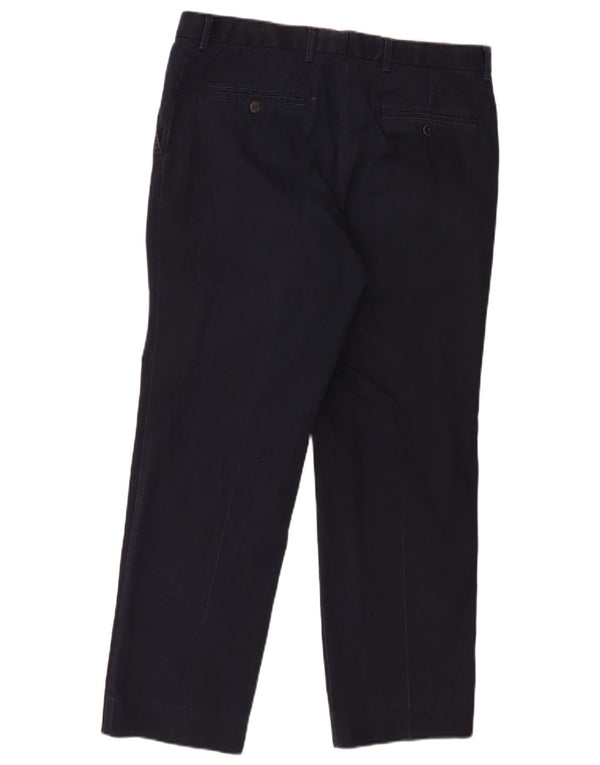 Pantaloni dritti in velluto a coste da uomo Marks & Spencer W34 L29 cotone blu navy