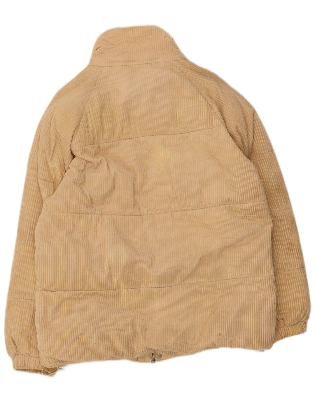 Zara Mens Corduroy Padded Jacket UK 38 Small Beige Polyester