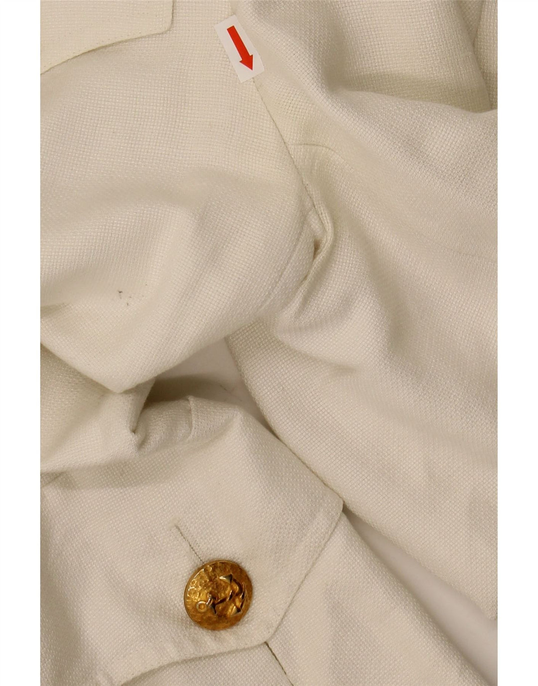 DINO VALIANO Womens 5 Button Blazer Jacket EU 36 Small White Linen Vintage Dino Valiano and Second-Hand Dino Valiano from Messina Hembry 