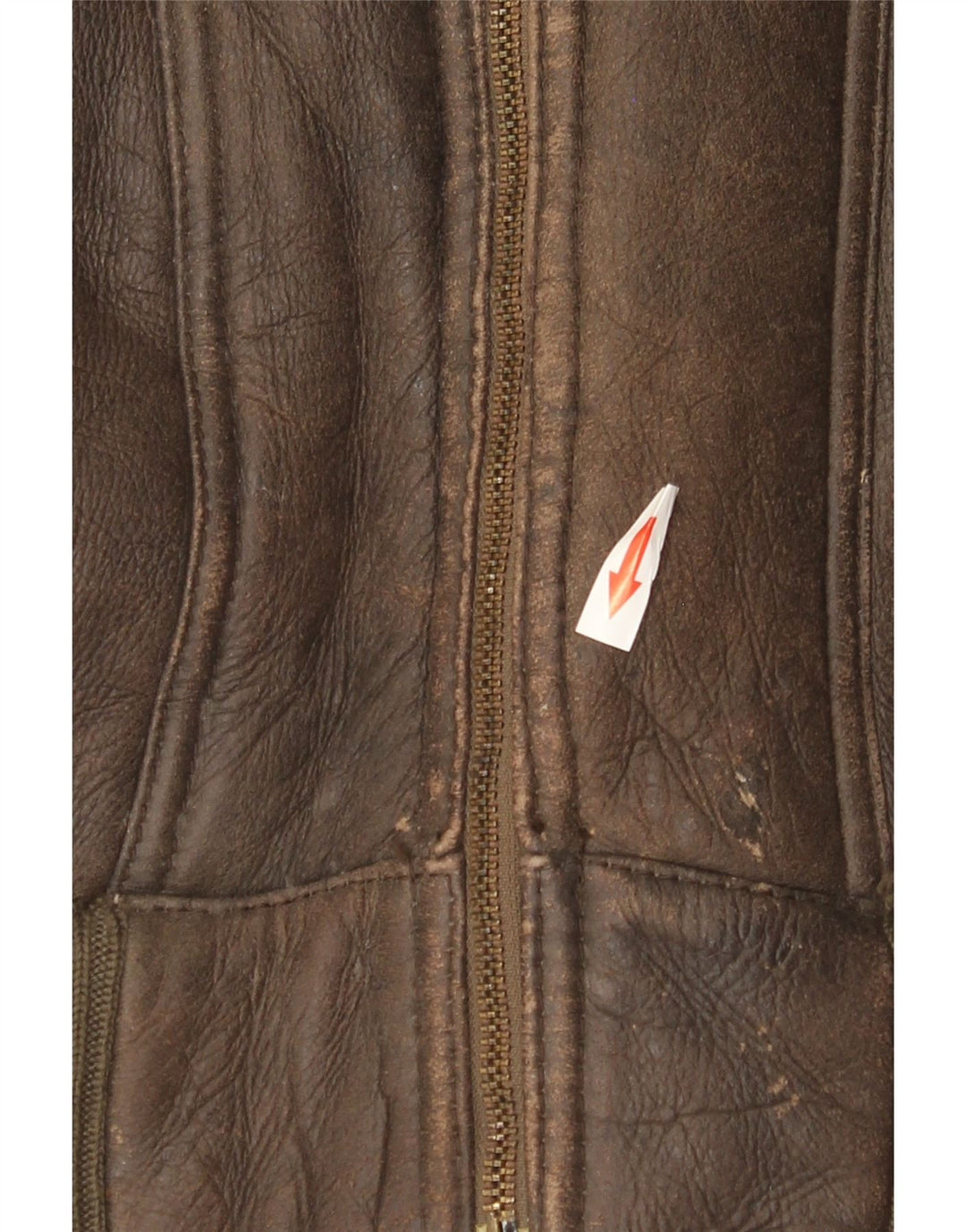 Vintage Mens Bomber Shearling Jacket UK 36 Small Brown