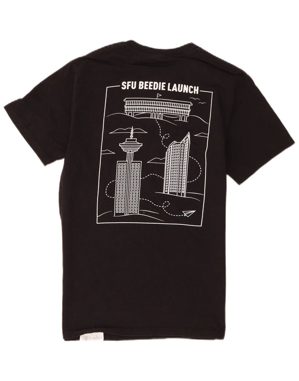 Champion Mens SFU Beedie Launch Graphic T-Shirt Top Μικρό μαύρο βαμβακερό