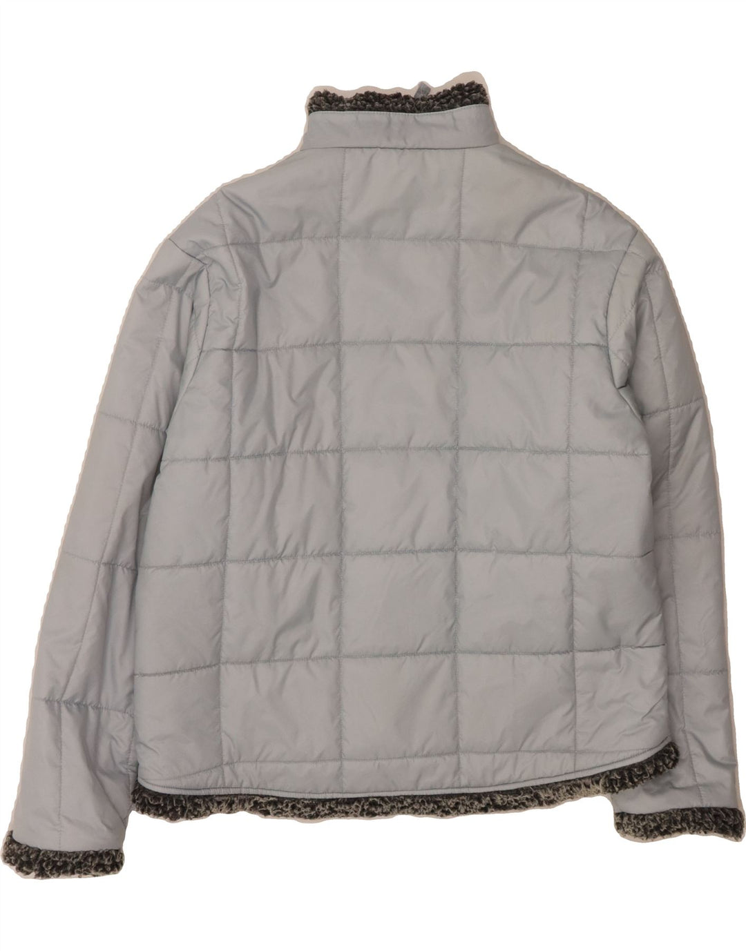CRAZY WORLD Womens Padded Jacket UK 14 Medium Blue Polyamide Vintage Crazy World and Second-Hand Crazy World from Messina Hembry 