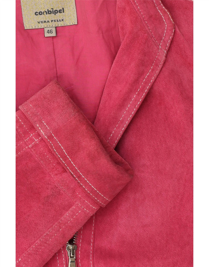 Conbipel Dame Ruskindsjakke IT 46 Large Pink Læder
