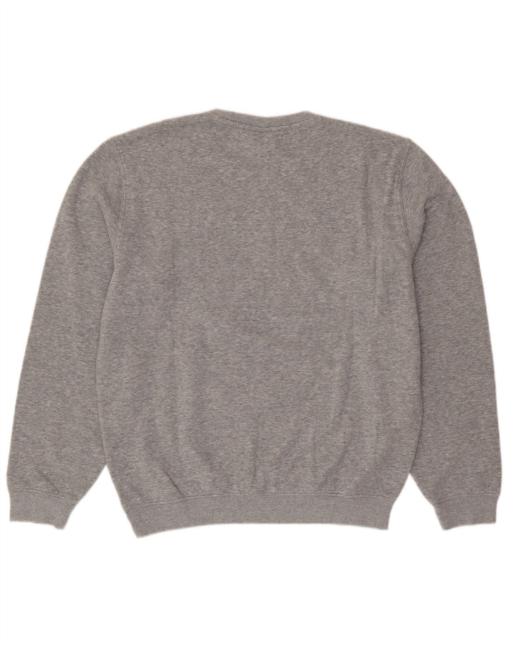 CHAMPION Mens Graphic Sweatshirt Jumper Large Grey Cotton