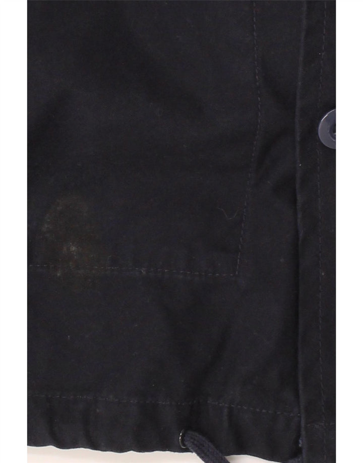 BRANDIT Mens Hooded Parka Jacket UK 36 Small Navy Blue Polyester Vintage Brandit and Second-Hand Brandit from Messina Hembry 