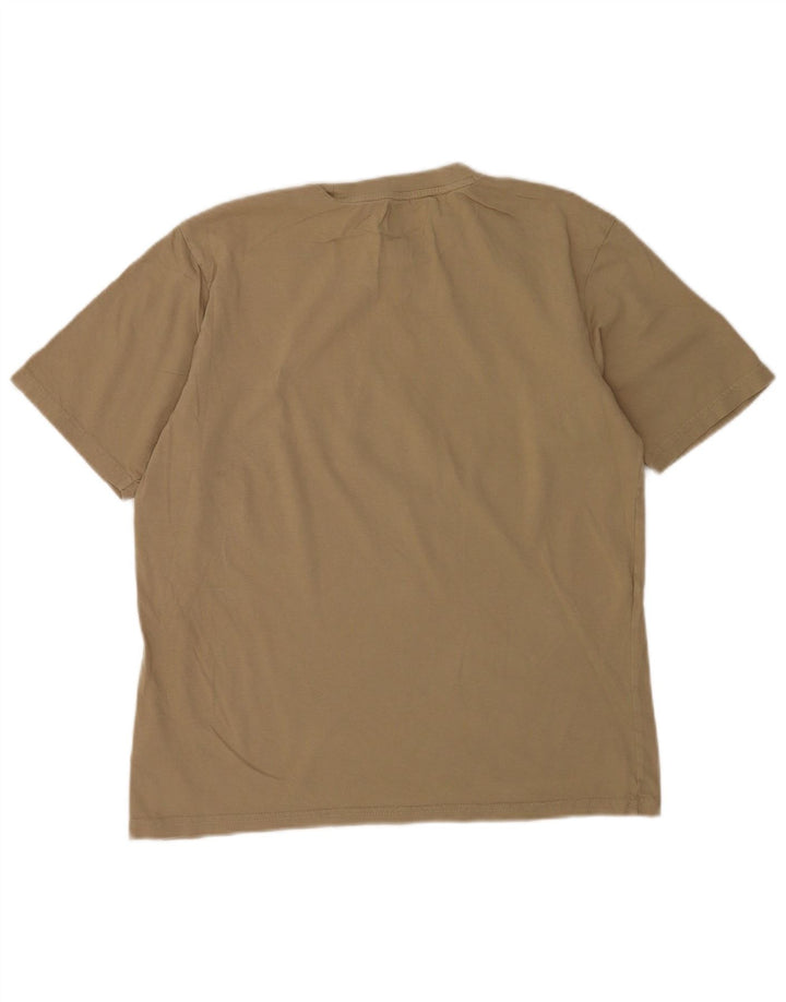 Dickies Mens Graphic T-Shirt Top Small Beige Cotton