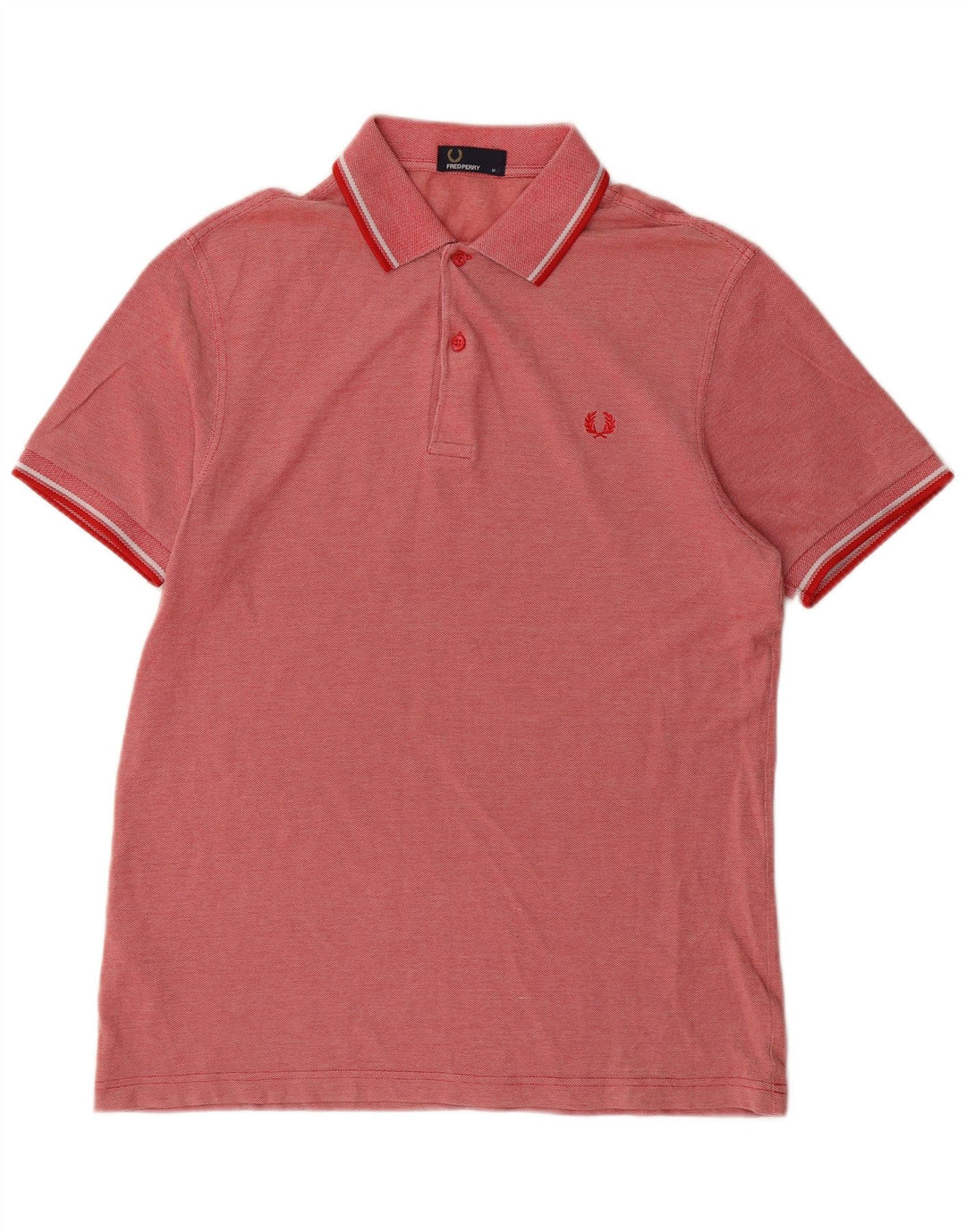 Fred Perry Mens Polo Shirt Medium Red Cotton