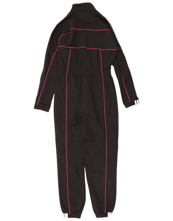 Tuta grafica a maniche lunghe da donna Adidas UK 6 XS nera in poliammide