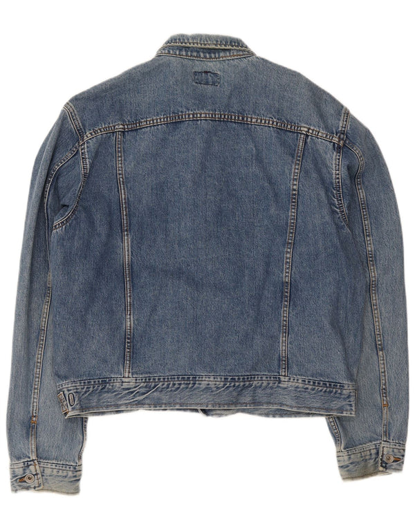 PEPE Jeans Mens Denim Jacket UK 44 2XL Blue Cotton