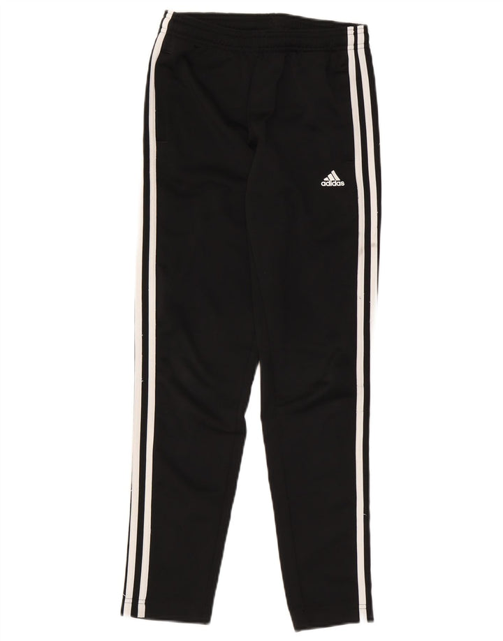 Adidas Boys Tracksuit Trousers 11-12 Years Black Polyester