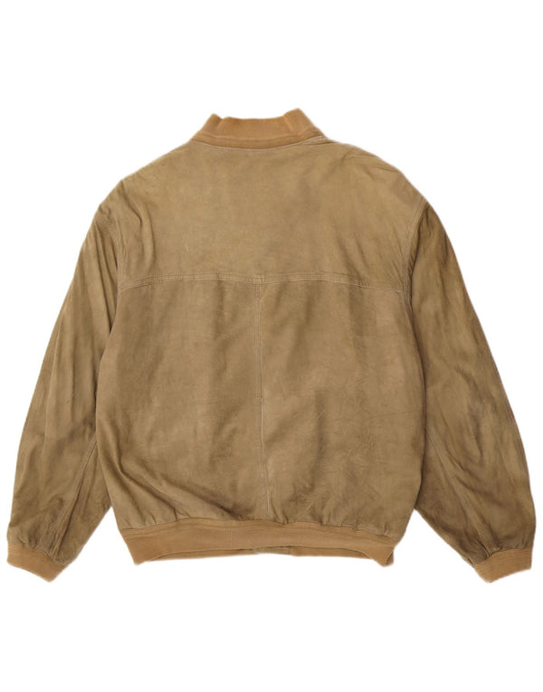 Giubbotto bomber in pelle scamosciata da uomo Scout UK 40 grande verde