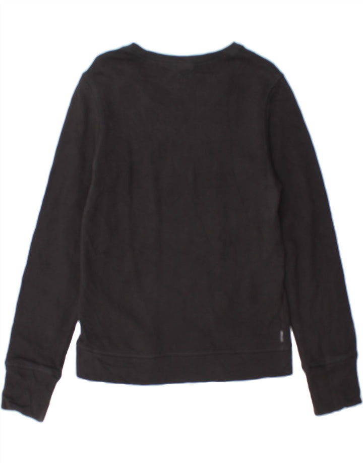 ADIDAS Womens Sweatshirt Jumper UK 12 Medium Black Cotton Vintage Adidas and Second-Hand Adidas from Messina Hembry 