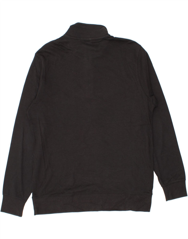 IZOD Mens Golf Zip Neck Sweatshirt Jumper Large Black Cotton Vintage Izod and Second-Hand Izod from Messina Hembry 