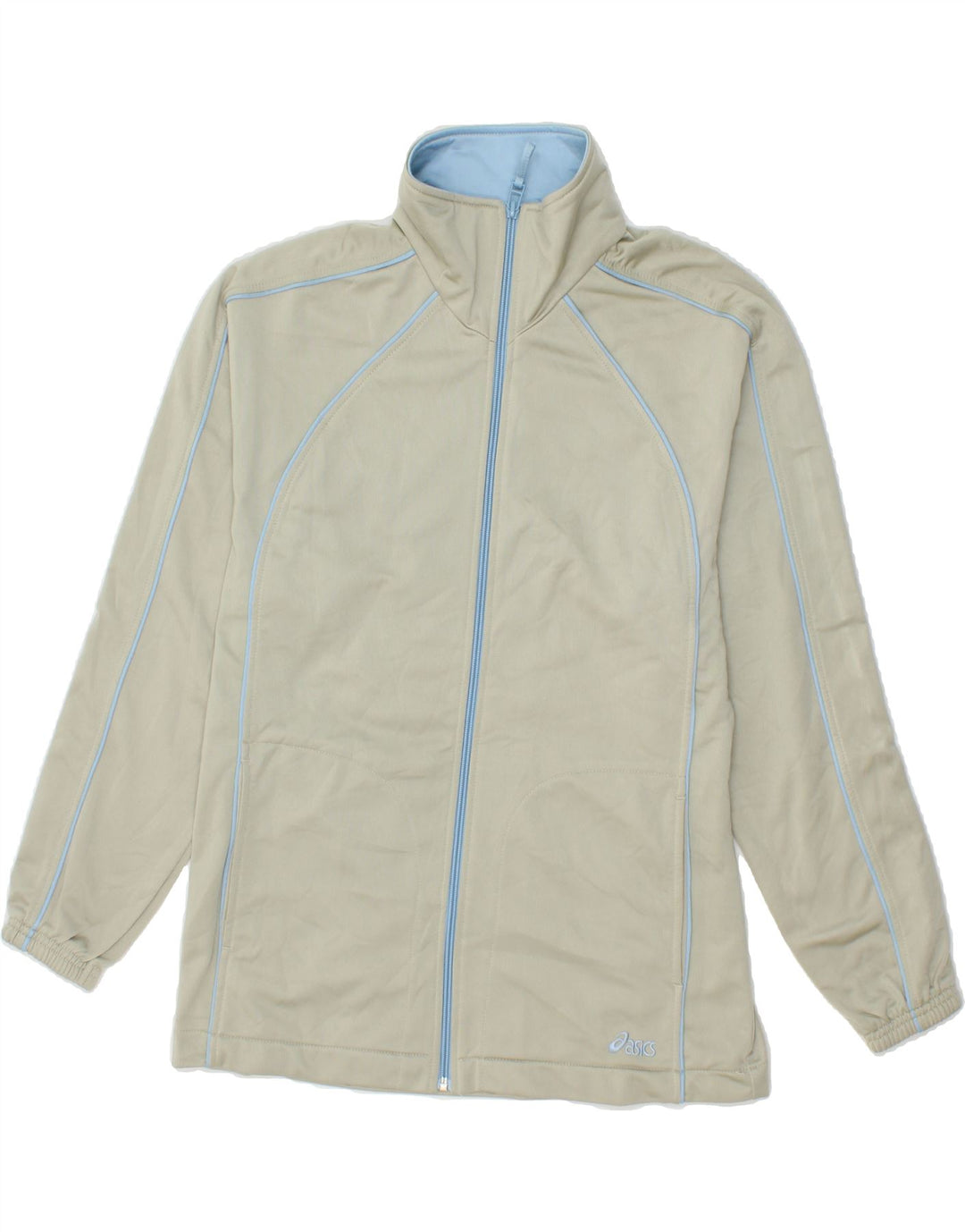 ASICS Mens Tracksuit Top Jacket Medium Grey Polyester Vintage Asics and Second-Hand Asics from Messina Hembry 