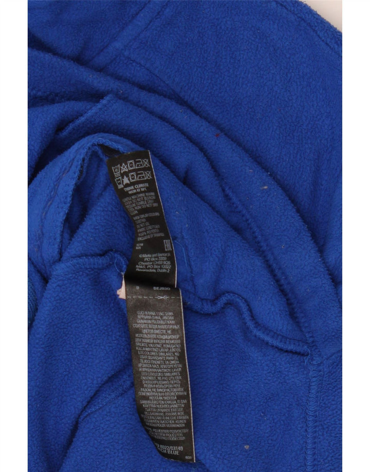 Marks & Spencer Womens Fleece Jacket UK 12 Medium Blue Polyester