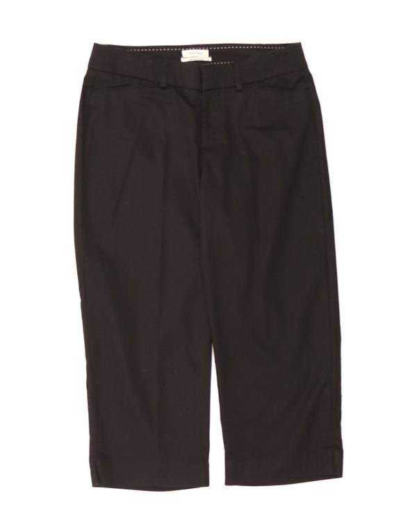 DOCKERS Womens Curvy Mid Rise Capri Trousers US 4 Small W27 L21 Black