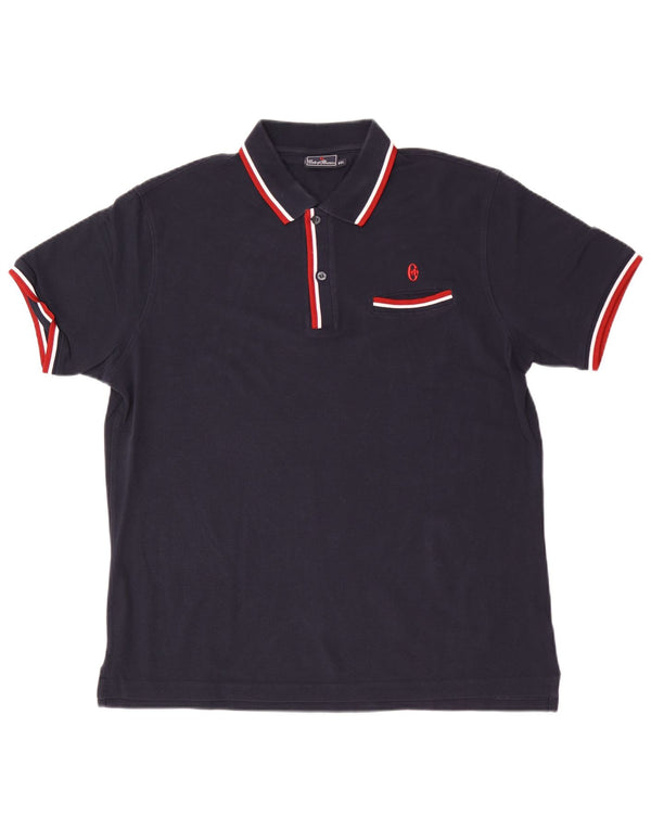 Conte of Florence Polo Homme 2XL Bleu Marine Coton