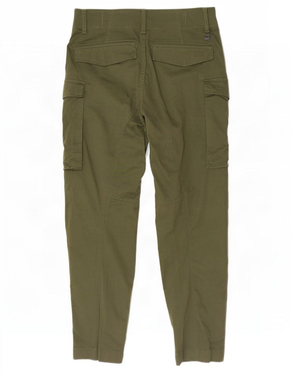 G-Star Mens Straight Cargo Trousers W29 L30 Khaki Cotton