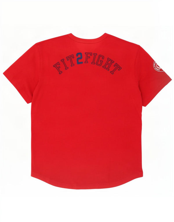 Gas Womens Graphic T-Shirt Top UK 16 Grand Rouge Coton