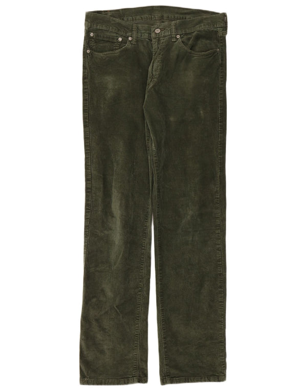 Levi's Mens 751 Straight Corduroy Trousers W34 L34 Khaki Cotton