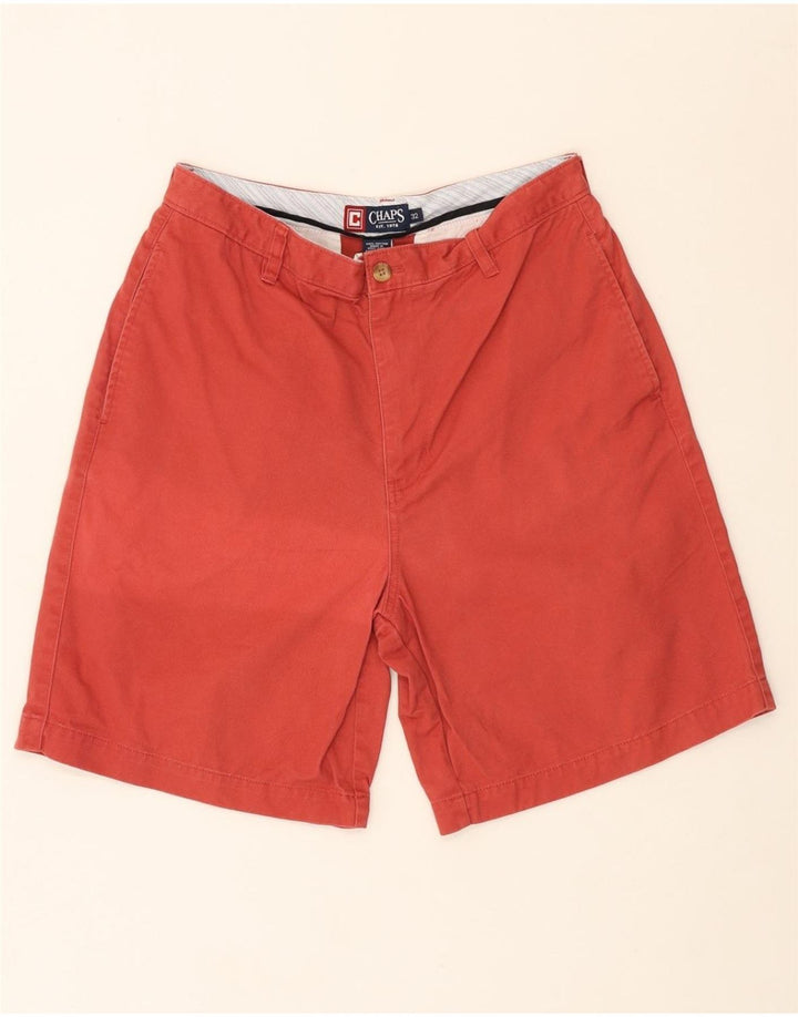CHAPS Mens Chino Shorts W32 Medium Red Cotton Vintage Chaps and Second-Hand Chaps from Messina Hembry 