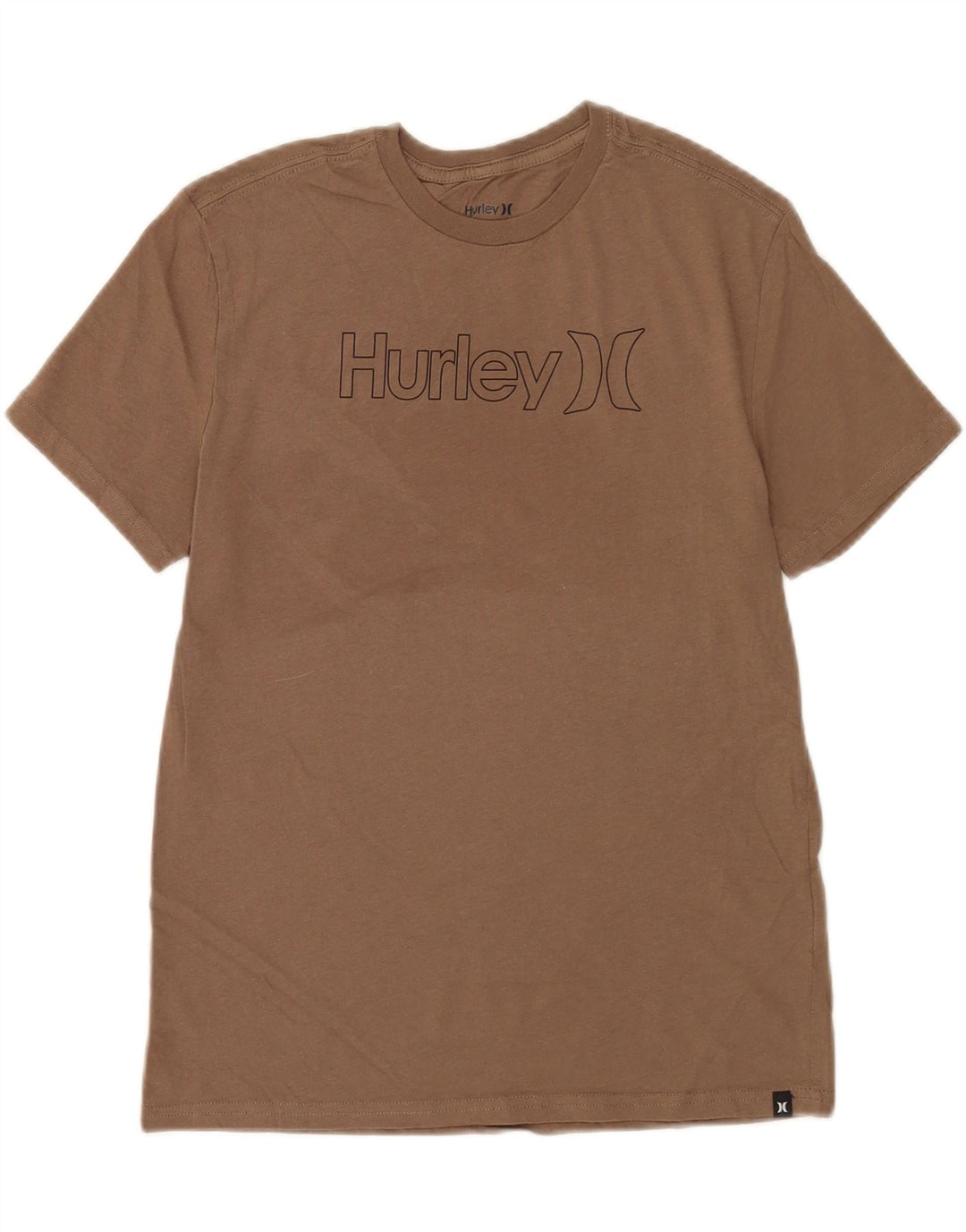 Hurley Mens Graphic T-Shirt Top Medium Brown Cotton