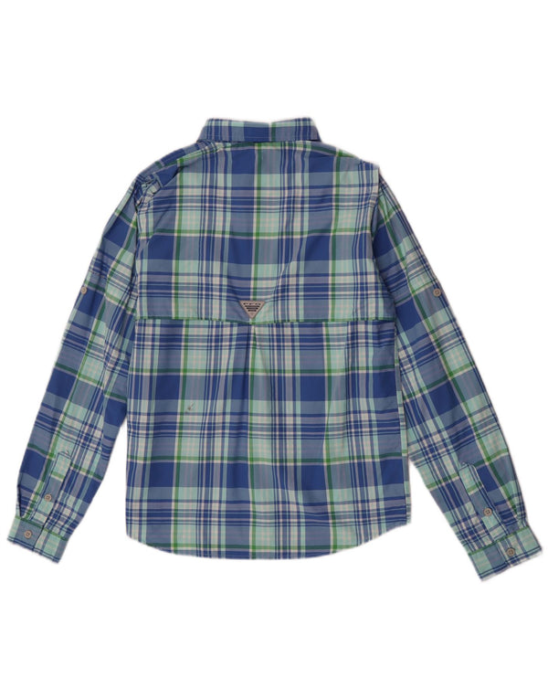 Camicia da ragazzo Columbia 11-12 anni in nylon a quadri blu grande