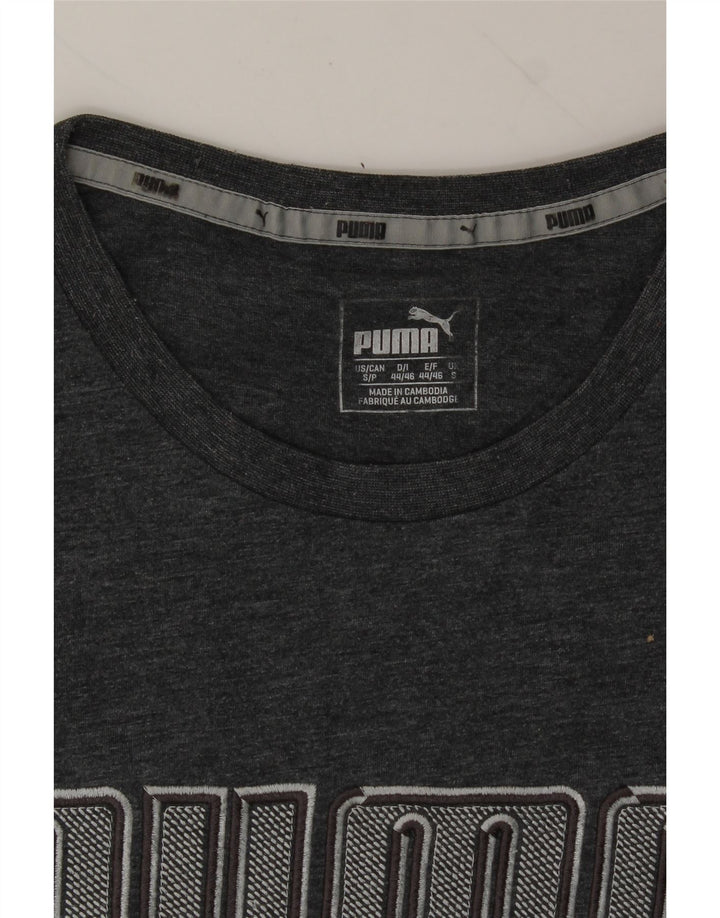 PUMA Mens Graphic T-Shirt Top Small Grey Cotton Vintage Puma and Second-Hand Puma from Messina Hembry 