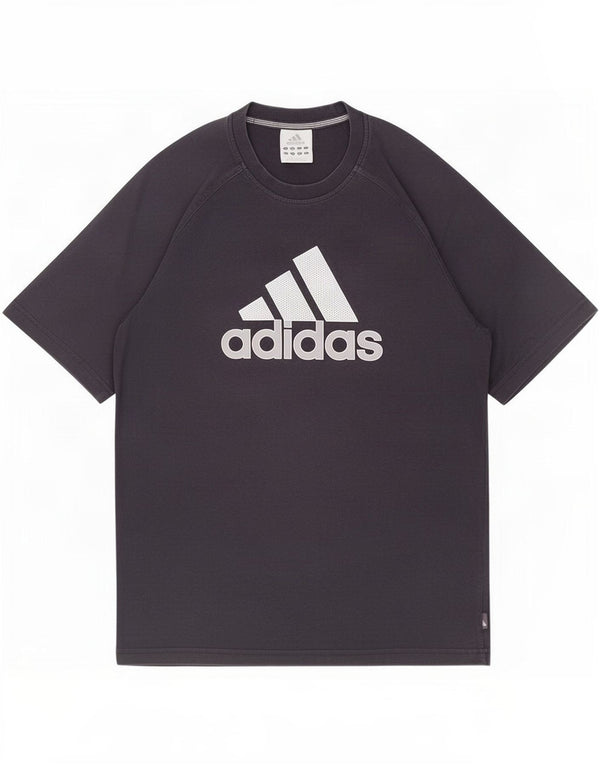 T-shirt grafica da uomo Adidas Top in cotone blu navy medio