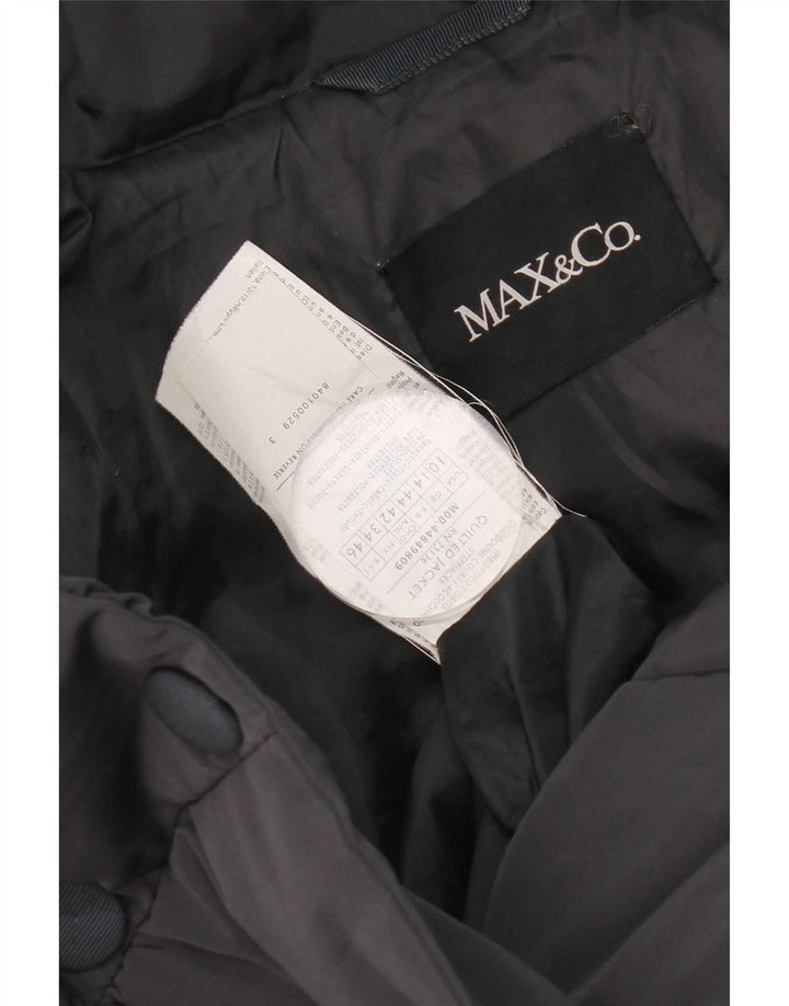 Max & Co. Mens Padded Jacket UK 14 Large Navy Blue Polyester