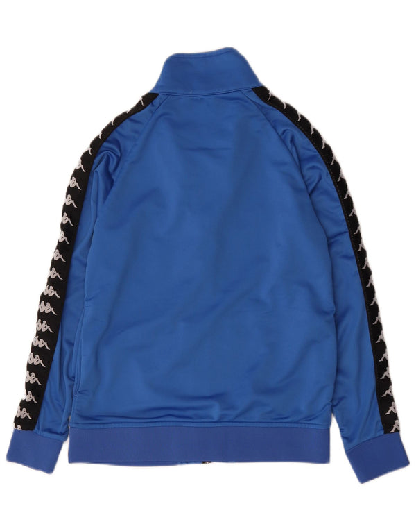 Kappa Womens Graphic Tracksuit Top Jacket UK 12 Medium Blue Colourblock