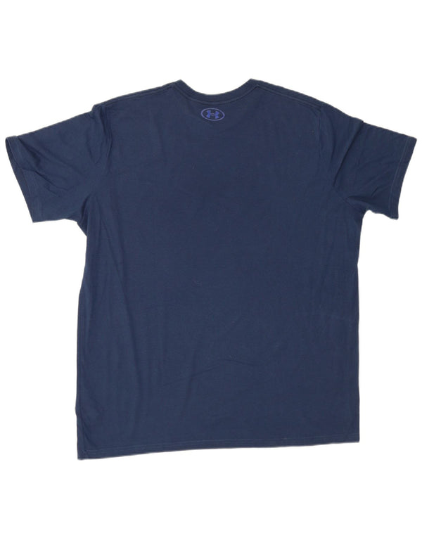 Camiseta gráfica masculina Under Armour Top XL algodão azul marinho