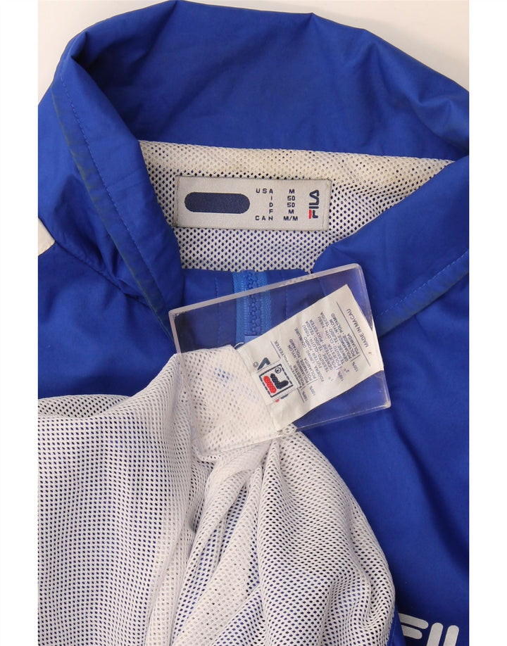 Fila Regnjakke til mænd UK 38 Medium Blue Colourblock Polyester