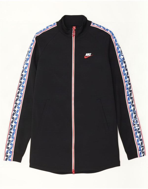 Nike Mens Graphic Tracksuit Top Jacket Small Black Colourblock Polyester