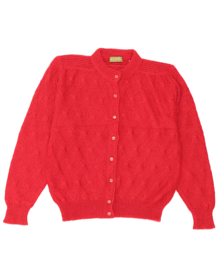 Vintage Womens Cardigan Sweater IT 44 Medium Red Mohair