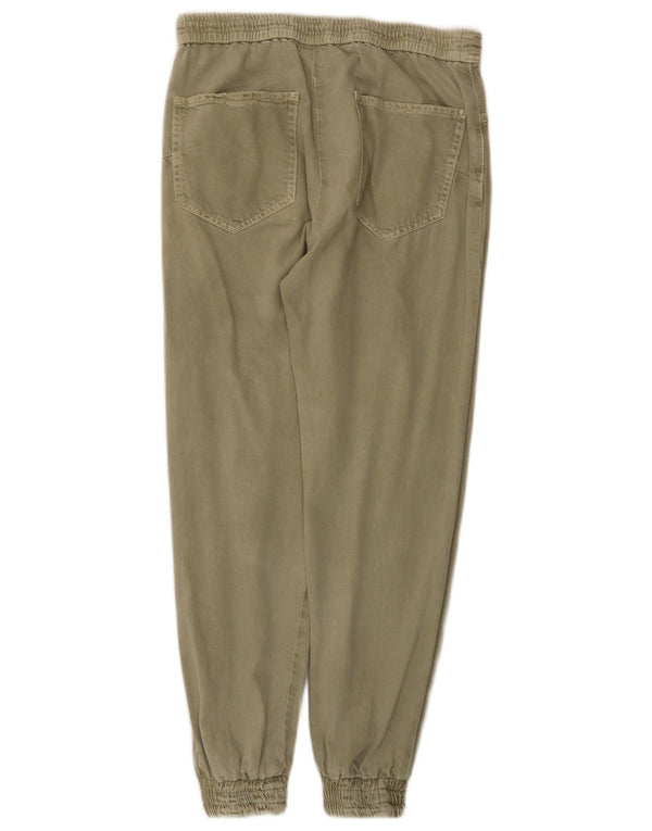 Zara Mujer Joggers Pantalones Casual XS W24 L26 Algodón Caqui