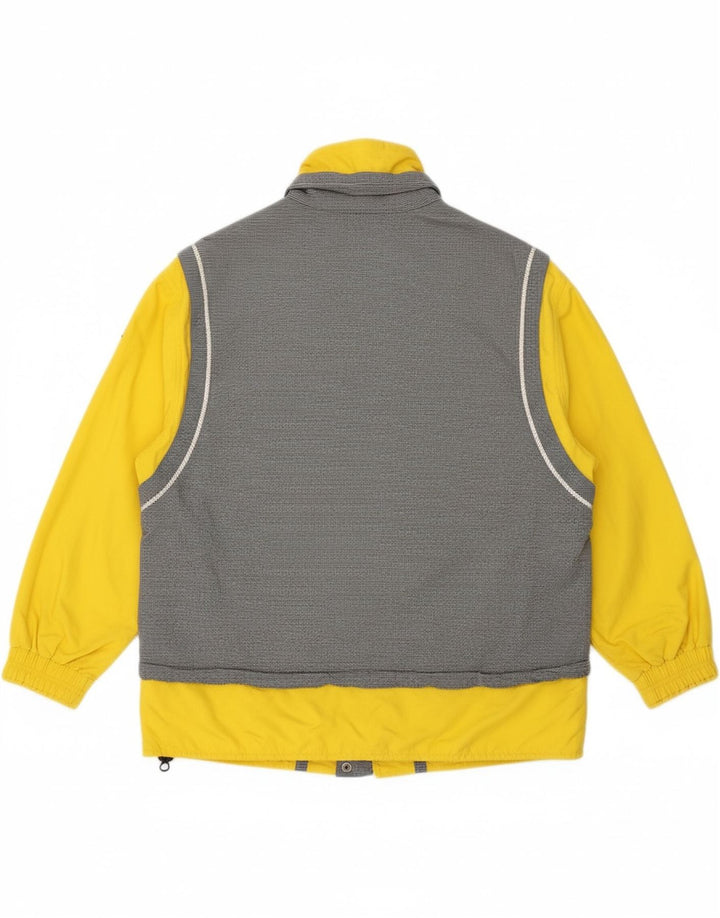 SILVY Womens Oversized Windbreaker Jacket IT 46 Large Grey Colourblock Vintage Silvy and Second-Hand Silvy from Messina Hembry 