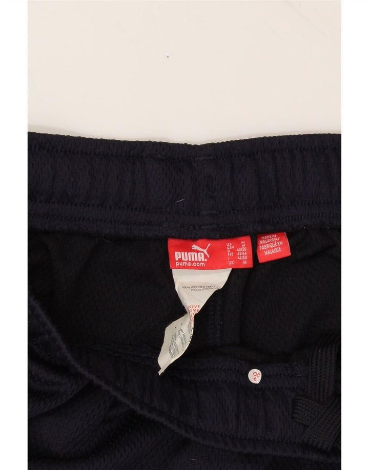 PUMA Mens Tracksuit Trousers Medium  Navy Blue Colourblock Polyester Vintage Puma and Second-Hand Puma from Messina Hembry 