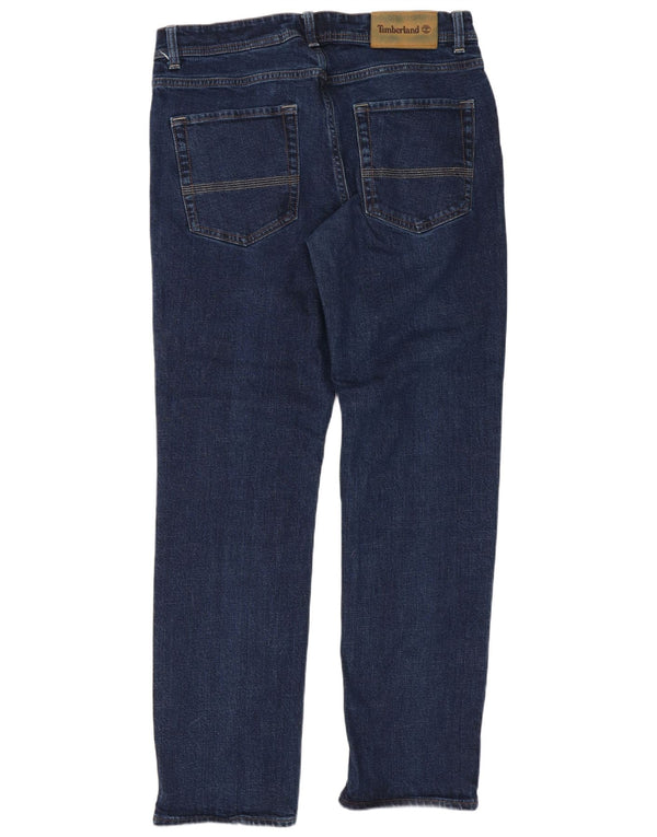 Timberland Mens Straight Jeans W32 L29 Navy Blue Cotton