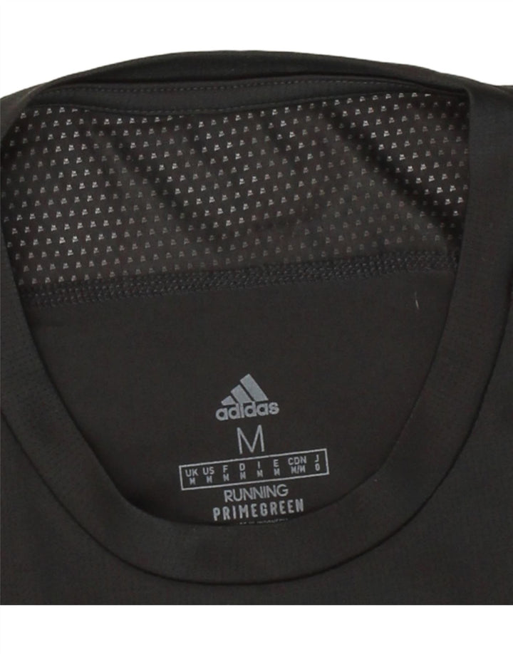 ADIDAS Mens T-Shirt Top Medium Black Polyester Vintage Adidas and Second-Hand Adidas from Messina Hembry 