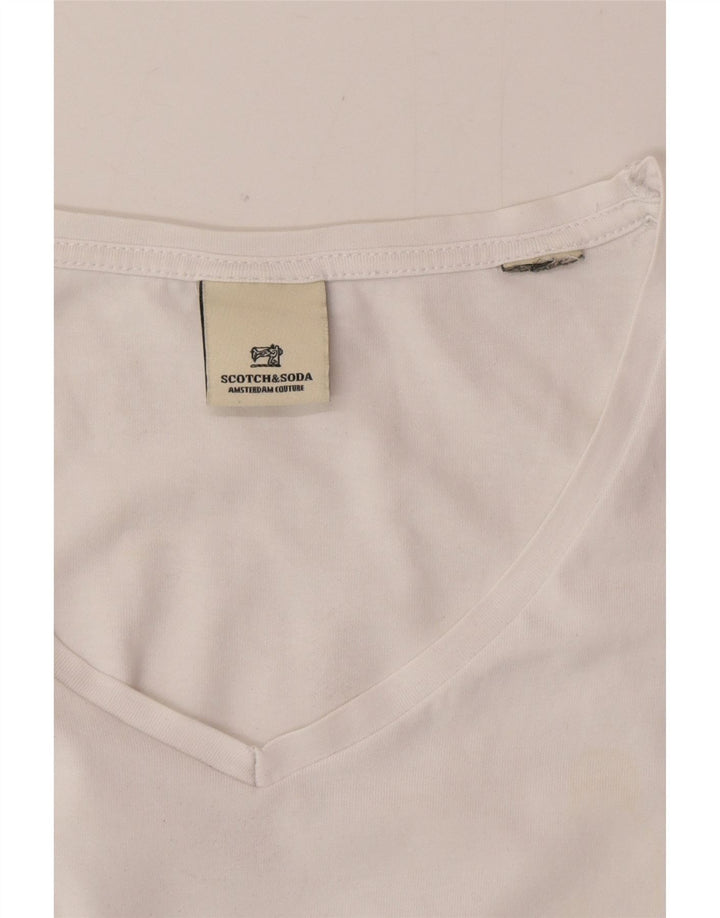Scotch & Soda Mens T-Shirt Top Large White